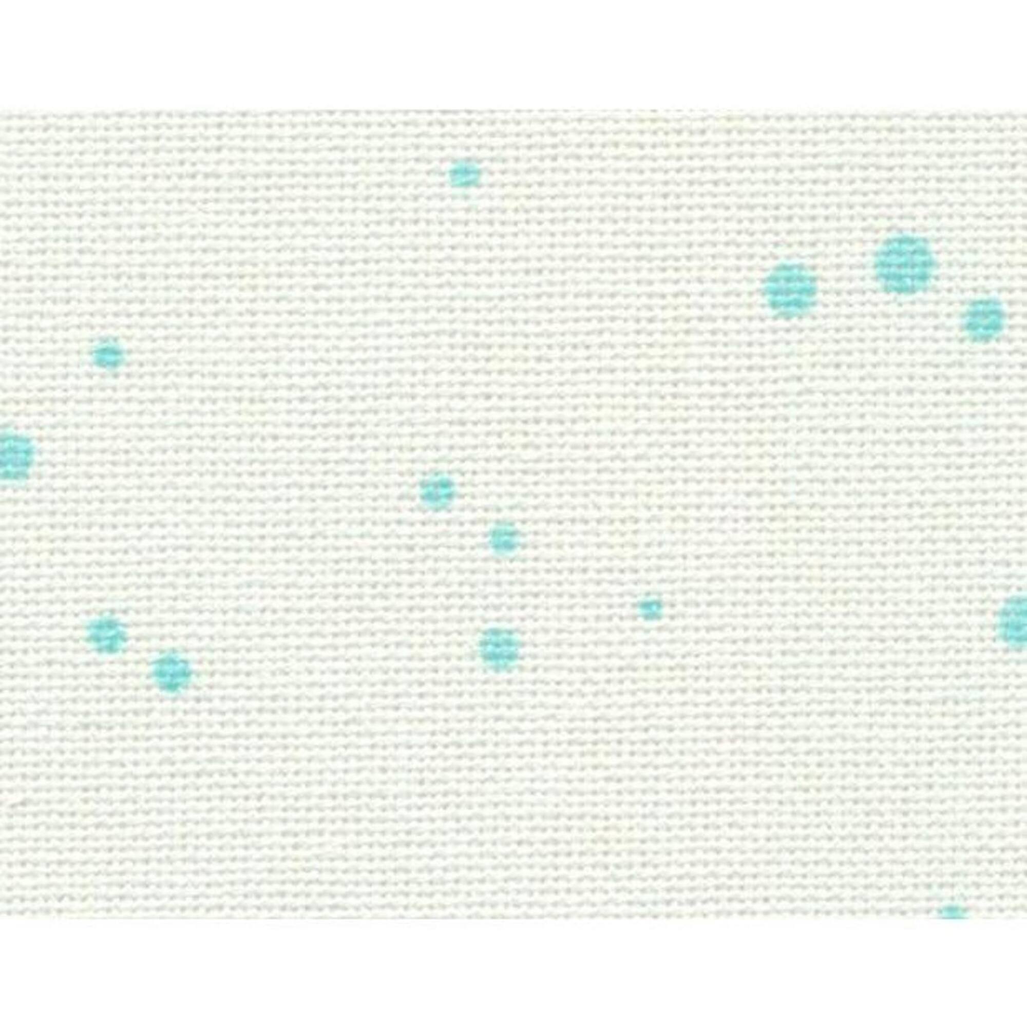 Zweigart® Murano Splash 32 Count Antique White with Mint Splash Pre-Cut Fabric